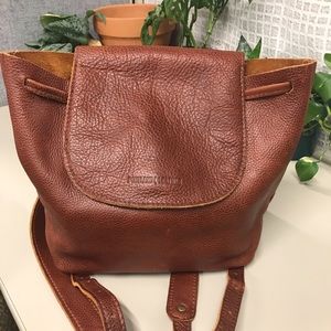 Portland Leather Goods Bucket Backpack in Nutmeg